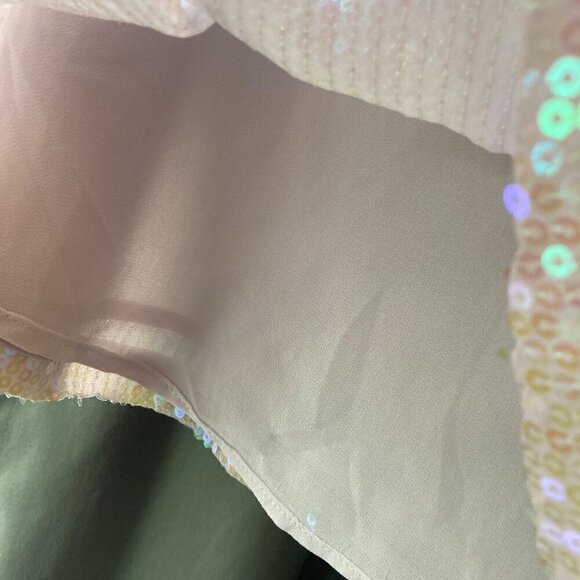 TORRID White Iridescent Sequins Crop Tee SIZE 0 - Picture 9 of 12